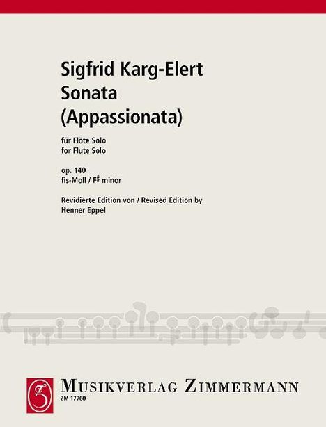 Sigfrid Karg-Elert (1877-1933): Sonata (Appassionata), Buch