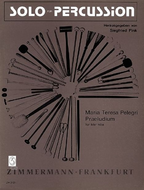 Maria Teresa Pelegri: Präludium für Marimba, Noten