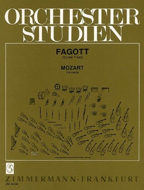 Orchesterstudien Fagott/Bassoo, Noten