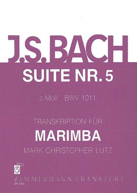 Johann Sebastian Bach: Suite V für Marimba BWV 1011, Noten