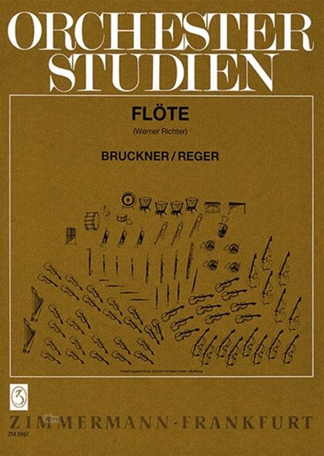 Anton Bruckner: Bruckner, Anton / Re:Orchesterstudien Flöte/Fl, Noten