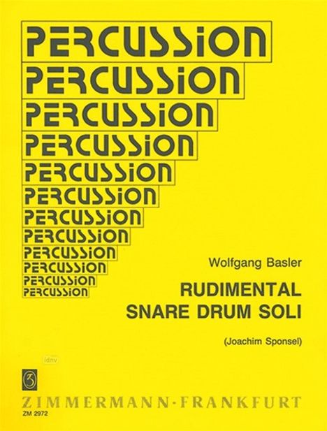 Wolfgang Basler: Rudimental Snare Drum Soli, Noten