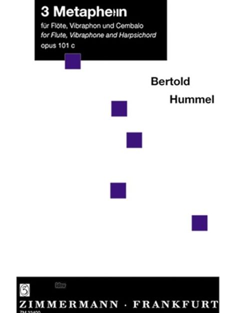 Bertold Hummel: Metaphern op. 101c, Noten