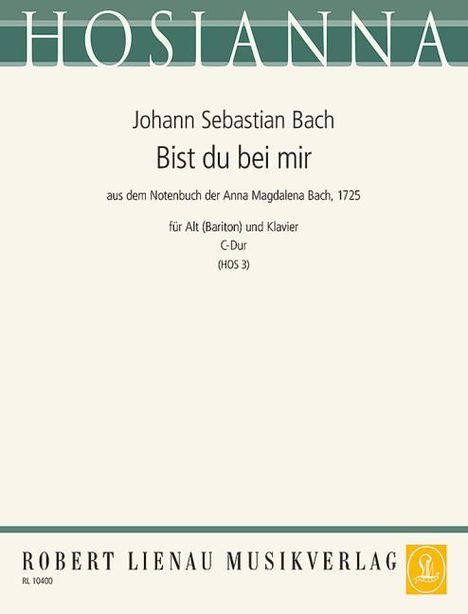 Johann Sebastian Bach (1685-1750): Bist du bei mir, Buch
