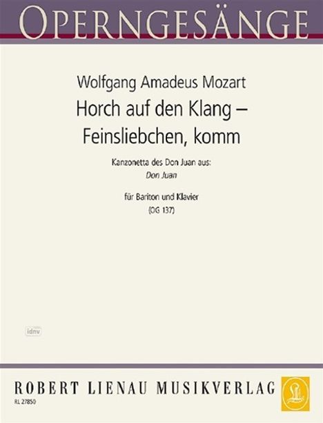 Wolfgang Amadeus Mozart: Horch auf den Klang - Feinslie, Noten