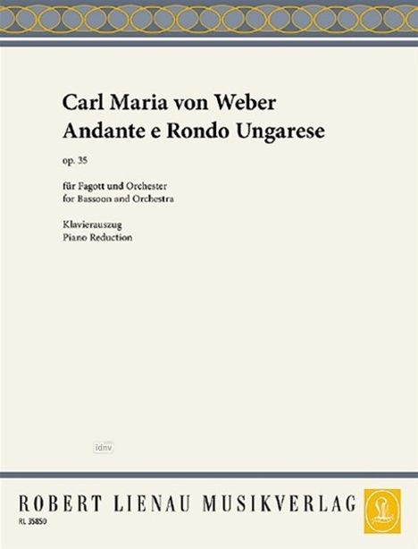 Carl Maria von Weber: Andante e Rondo Ungarese, Noten