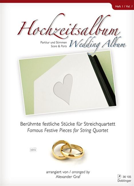 Hochzeitsalbum für Streichquartett, Partitur und Stimmen. H.1, Noten