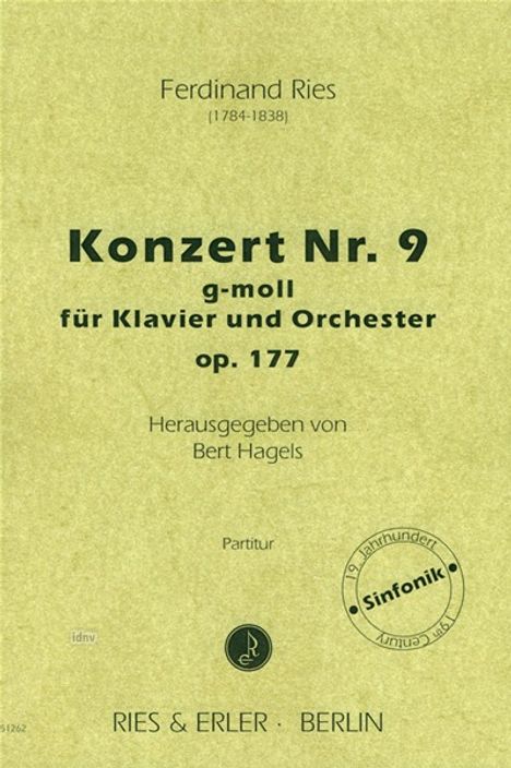 Ferdinand Ries: Konzert Nr. 9 g-Moll op. 177, Noten