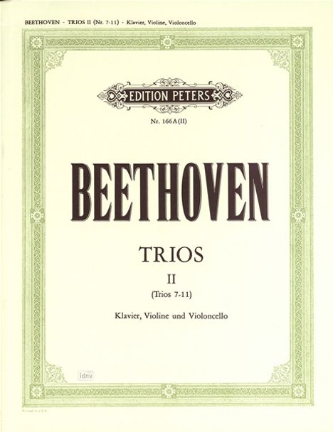 Ludwig van Beethoven: Trios für Klavier, Violine und, Noten