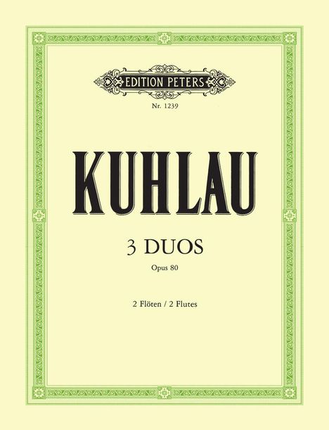 3 Duos for Flutes Op. 80, Buch