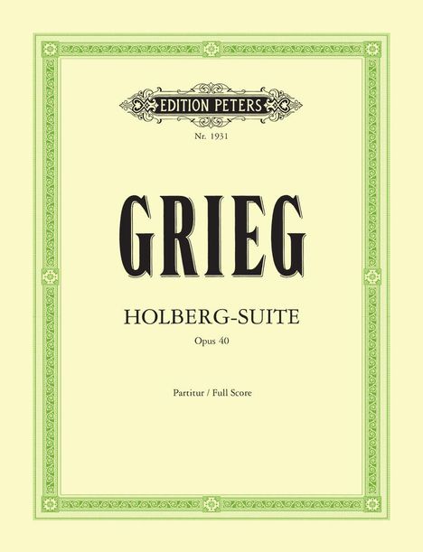 Edvard Grieg: Holberg Suite Op. 40 (Full Score), Buch