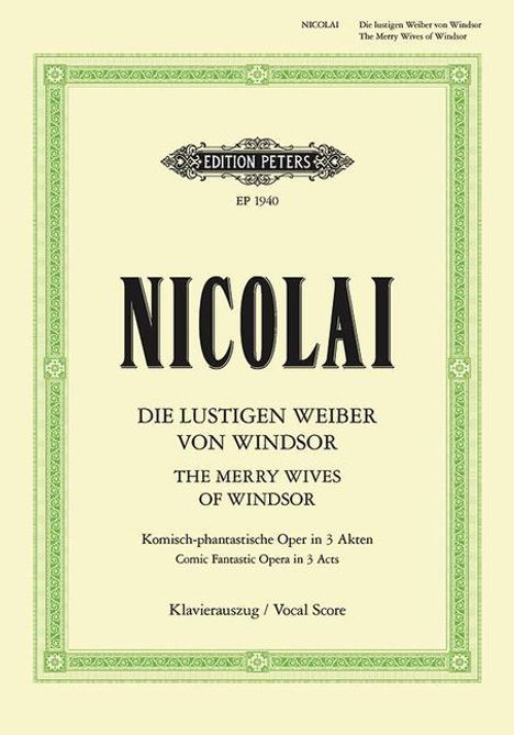 Die Lustigen Weiber Von Windsor (the Merry Wives of Windsor) (Vocal Score), Buch