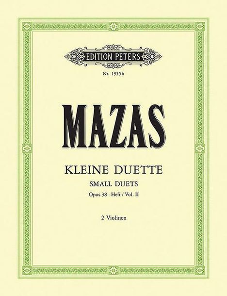12 Little Duets Op. 38 for 2 Violins, Buch