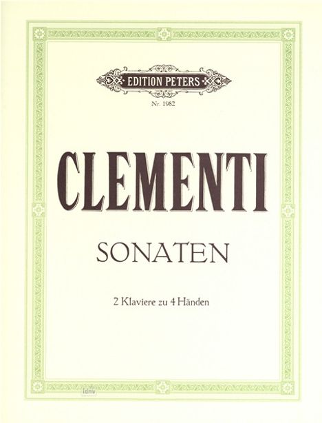 Muzio Clementi: 2 Sonaten für 2 Klaviere zu 4 Händen, Noten
