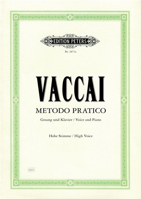 Metodo Pratico di Canto Italiano, Noten