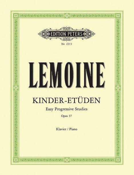 Antoine-Henry Lemoine: Kinder-Etüden op. 37, Buch