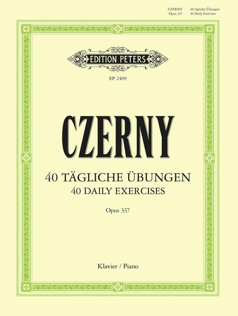 Carl Czerny (1791-1857): 40 tägliche Übungen op. 337, Buch