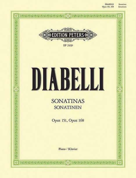 Anton Diabelli: Sonatinen für Klavier op. 151 / 168, Noten