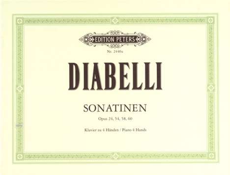 Anton Diabelli (1781-1858): Sonatinen für Klavier zu 4 Händen, Buch