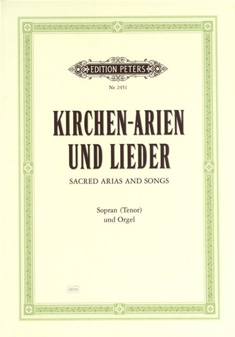 Verschiedene: Kirchenarien und Lieder, Noten