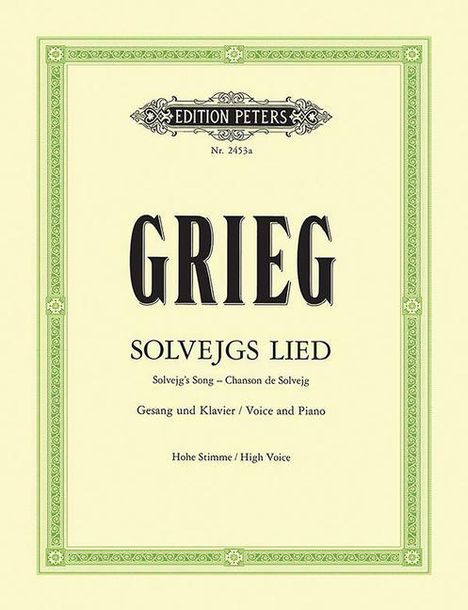 Solveig's Song (High Voice), Buch