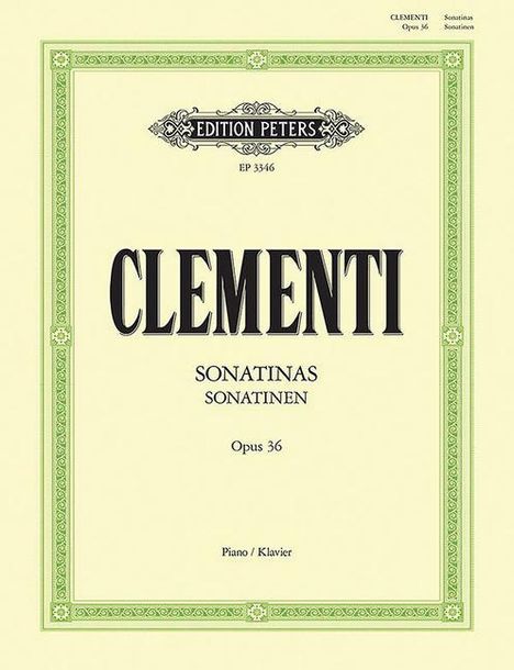Muzio Clementi (1752-1832): Sonatinen für Klavier op. 36, Buch