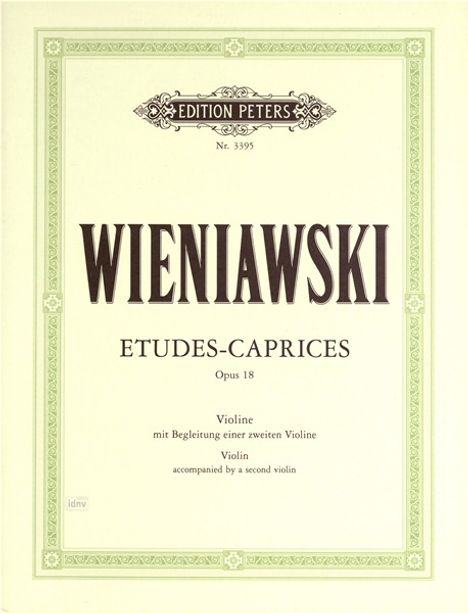 Henri Wieniawski: Études-Caprices für 2 Violinen op. 18, Noten