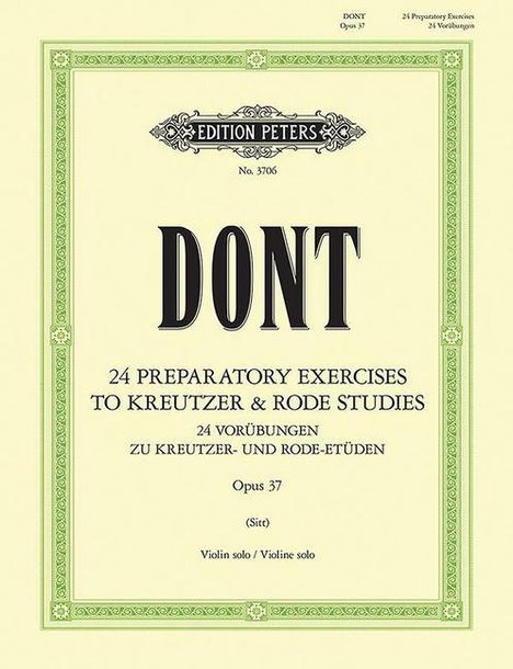 24 Preparatory Exercises to the Kreutzer and Rode Studies Op. 37 for Violin, Buch