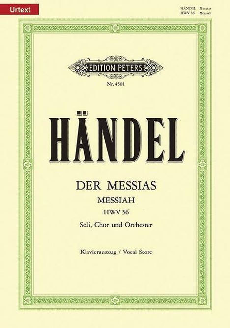 Händel:Der Messias (Klavierauszug), Noten