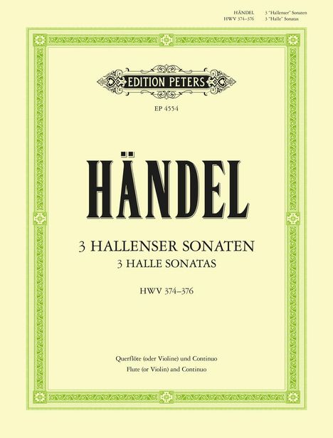 Georg Friedrich Händel: 3 Halle Sonatas for Flute (Violin) and Continuo, Noten