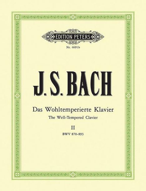 Johann Sebastian Bach: The Well-Tempered Clavier, Noten