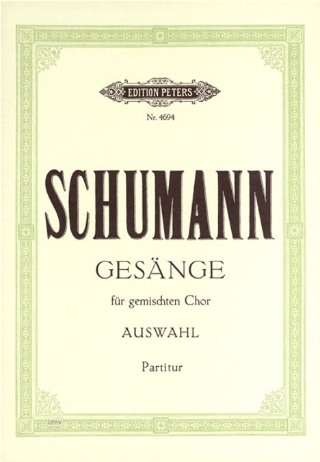 Robert Schumann: 10 ausgewählte Gesänge, Noten