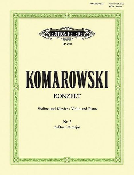 Anatoli Komarowski: Konzert Nr. 2 A-Dur, Noten