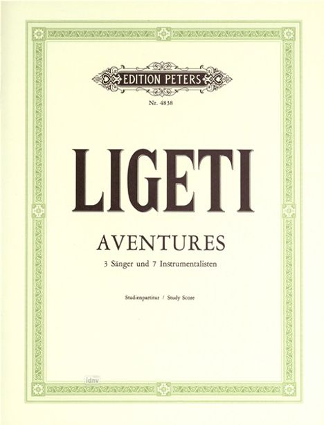 György Ligeti: Ligeti,G.           :Aventures /ST /SSOLO/ASOLO/BA, Noten