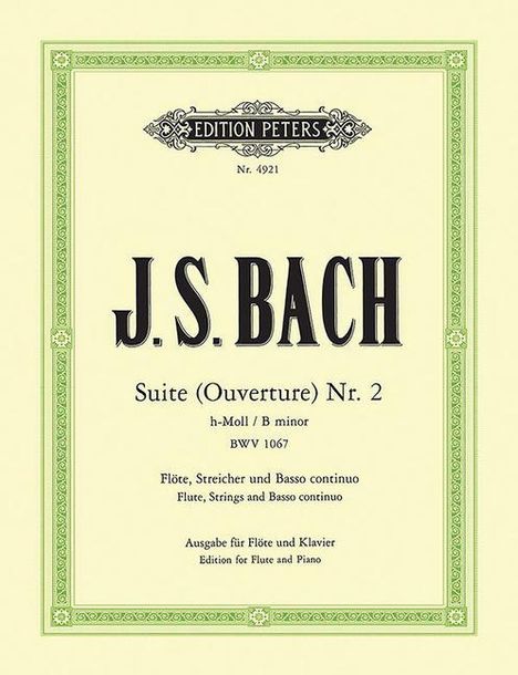 Orchestral Suite (Overture) No. 2 in B Minor Bwv 1067 (Ed. for Flute and Piano): For Flute, Strings and Continuo, Buch