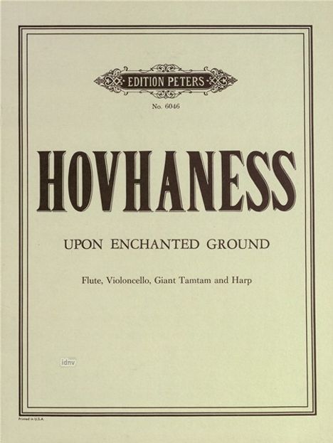 Alan Hovhaness: Upon enchanted ground op. 90;, Noten
