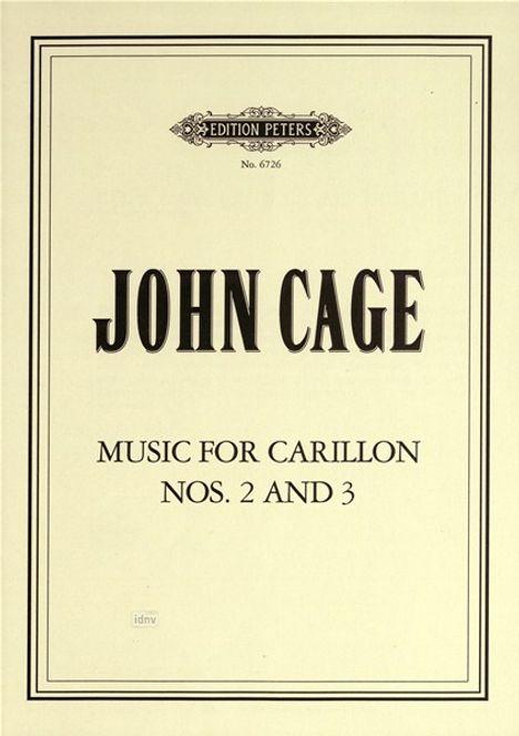 John Cage: Musik für Carillon Nr. 2 und 3 (1954), Noten