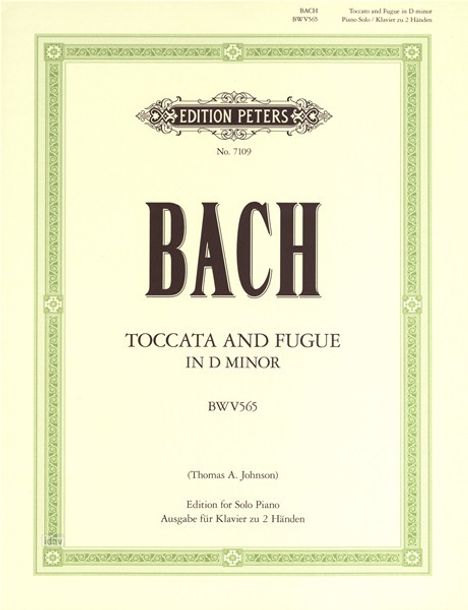 Johann Sebastian Bach: Toccata und Fuge d-Moll BWV 565, Noten