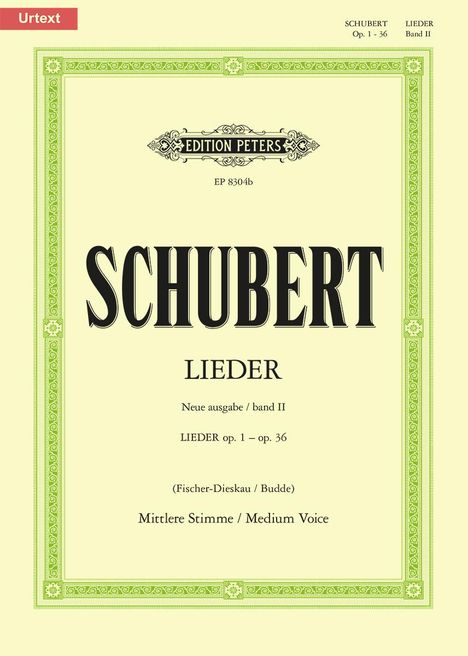 Franz Schubert: Schubert, F: Songs (New Edition) (Medium Voice), Noten
