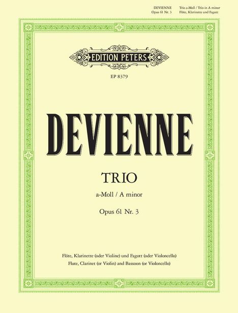 Trio in a Minor Op. 61 No. 3 for Flute, Clarinet (or Violin) and Bassoon (or Cello), Buch