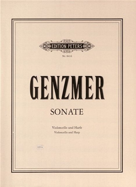 Harald Genzmer: Sonate für Violoncello und Har, Noten