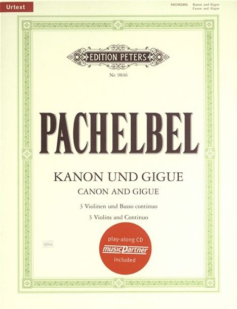 Johann Pachelbel: Kanon und Gigue, Noten