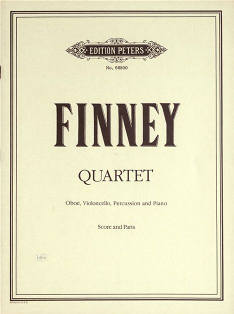 Ross Lee Finney: Quartett für Oboe, Violoncello, Noten