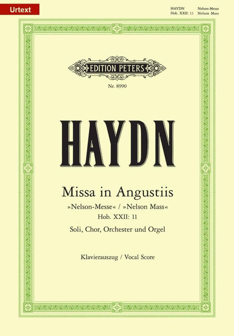 Joseph Haydn (1732-1809): Missa in Angustiis d-Moll Hob. XXII:11 "Nelson-Messe" / URTEXT, Buch