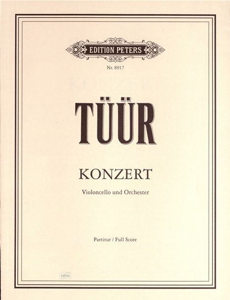 Erkki-Sven Tüür: Konzert für Violoncello und Or, Noten
