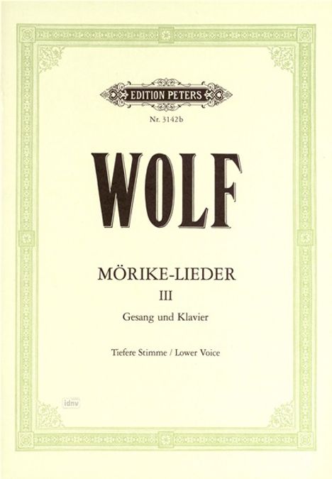 Mörike-Lieder, Band 3, Noten