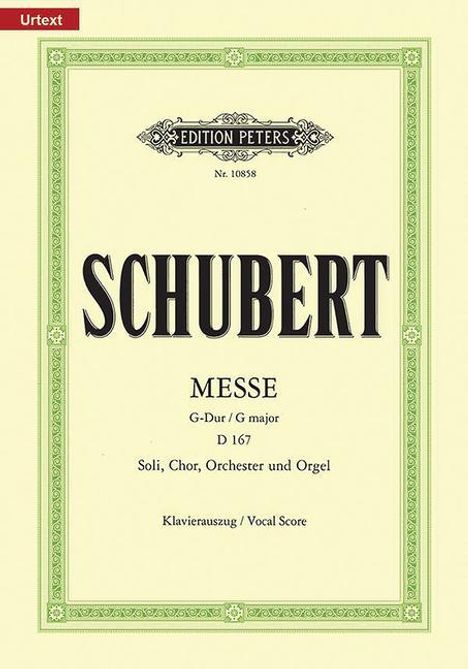 Schubert, F: Mass in G D167 (Vocal Score), Buch