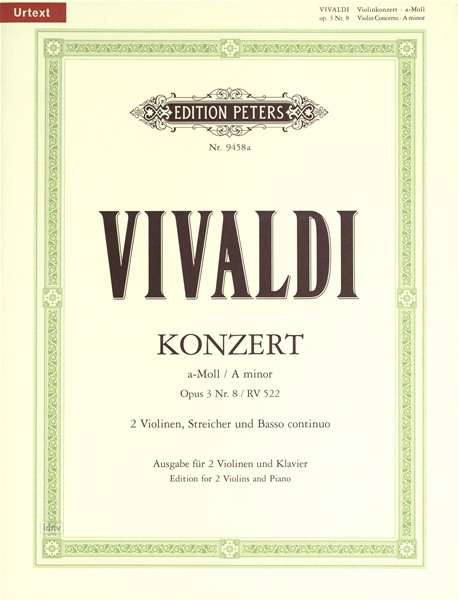 Konzert a-Moll op. 3, Nr. 8 RV 522, Noten