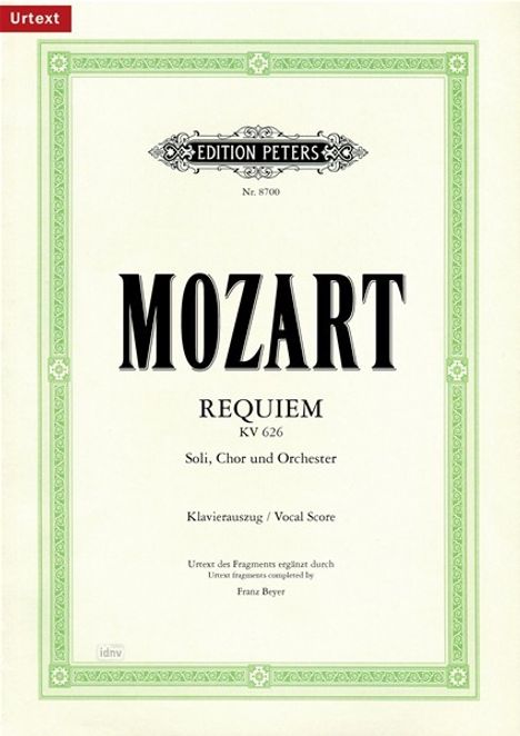 Requiem d-Moll KV 626, Buch