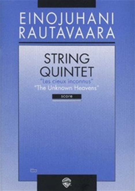 Einojuhani Rautavaara: Streichquintett (1997), Noten